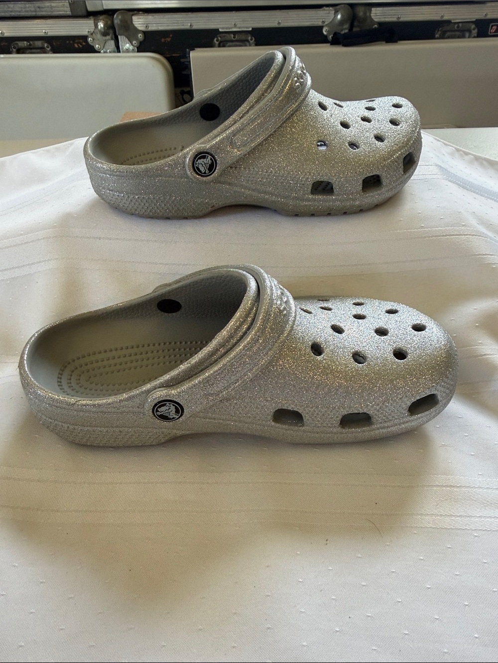 CROCS Silver Glitter Classic Clog - Picture 4 of 5